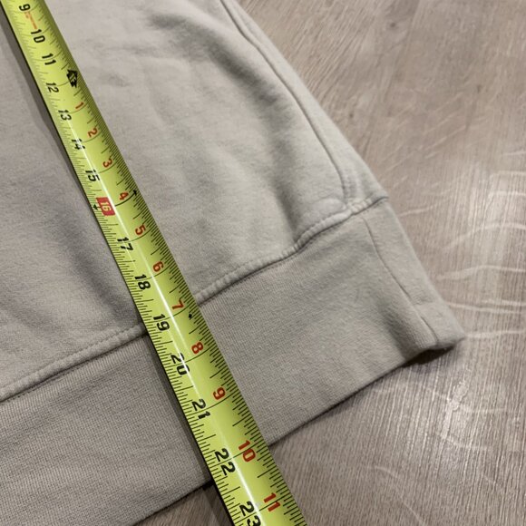 Hey Dude Shoes Tan Beige Women's Medium Crewneck Sweatshirt Pullover Black Logo - Picture 5 of 6